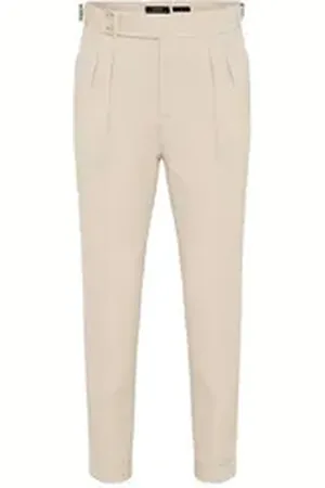 Antioch 7/8-Strandhose Bukres - High Waist - Buckle Detailed - Pleated -Textured beige 30