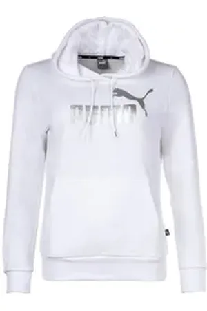 PUMA Sweater Damen Sweatshirt Baumwolle weiß XS