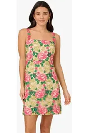 Adrianna Papell Etuikleid Floral Embroidery Short Dress Abend, Abendessen, Hochzeit, Anlass bunt 42