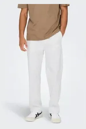 Only & Sons Trainingshose ONSSINUS LOOSE 0007 COT LIN PANT NOOS weiß M