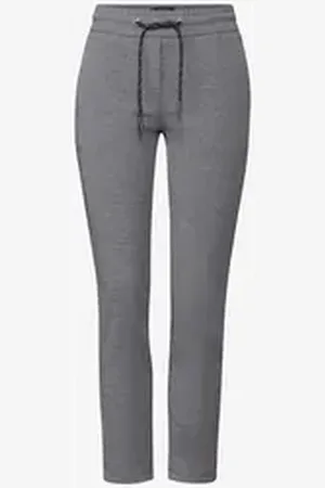 CECIL Jogginghose Tracy Dessin Diagonal (1-tlg) grau XL x 28