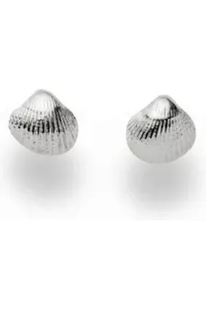 DUR Ohrring-Set Schmuck: Ohrringe, Ohrstecker "Muschel 2.0", 925er Silber, rhodini