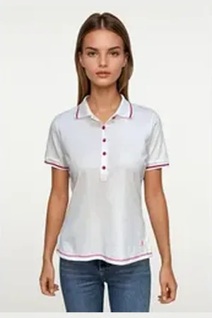 Frieda & Freddies Poloshirt Polo-shirt mit Kontrastverarbeitung 46