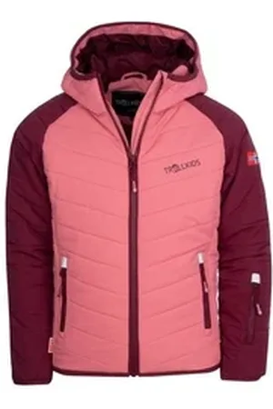 TROLLKIDS Skijacke Myrkdalen Atmungsaktiv rosa|rot 164