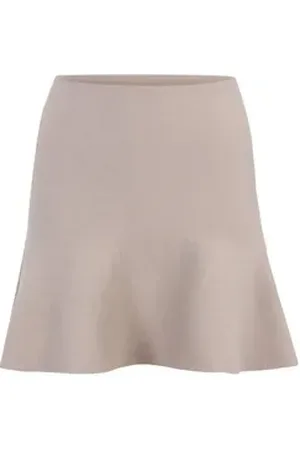 VILA Minirock (1-tlg) Plain/ohne Details beige L