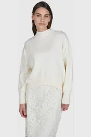 Marc Aurel Stehkragenpullover weiß 42