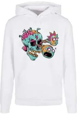 Absolute Cult Kapuzensweatshirt Herren Rick And Morty - Eyeball Skull Basic Hoody (1-tlg) weiß XXL