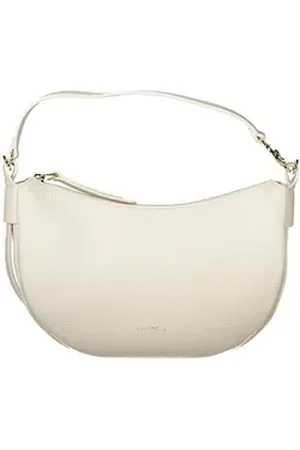 Coccinelle Umhängetasche, Elegante Damenhandtasche Weiß mit abnehmbarem Schultergurt