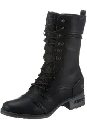 Mustang Shoes Schnürstiefel mit praktischem Innenreißverschluss schwarz 41 EU