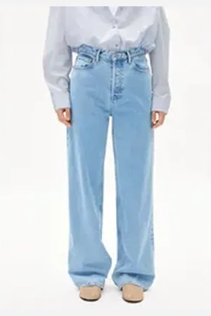 Armedangels Boyfriend-Jeans ENIJAA Damen Wide Jeans recycelte Baumwolle (Non-Stretch, 1-tlg., Regular Fit) horizon blau 31/34