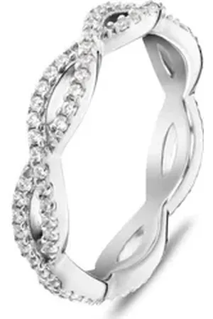 FAVS Silberring Damen-Damenring 90 Zirkonia, Zirkonia, synthetisch silberfarben 54