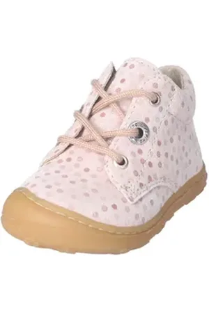 Pepino By RICOSTA DOTS WMS: Mittel Lauflernschuh, Schnürschuh m. WMS-System, Leder,Print, Größenschablone zum Download rosa 25 EU