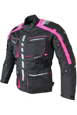 ALPHA Motorradjacke Damen Motorrad Textil Jacke Biker wasserdicht Jacke mit Protektoren Sport, Innenjacke ist trennbar: All Season, Pink XL
