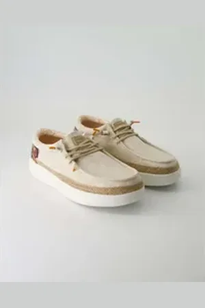 FUSION Lily linen sand Slipper beige|braun 40 EU