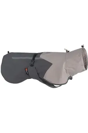 Non-stop dogwear Hunderegenmantel Regenmantel Fjord raincoat 2.0 grau grau Rückenlänge: 90 cm max. Brustumfang: 66 cm / max. Kopfumfang: 74 cm