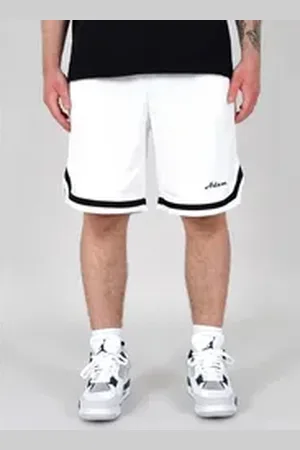 adam Shorts Herren Hose kurz Sweat Shorts Sport Shorts Basketball Shorts Stretch Herren Shorts Fitness Shorts kurze Hose Sommer Shorts Mesh Shorts weiß L
