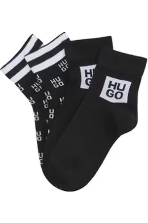 HUGO BOSS Freizeitsocken 2P SH STACKED CC W (Packung, 2er Pack) im 2er Set schwarz 35-38