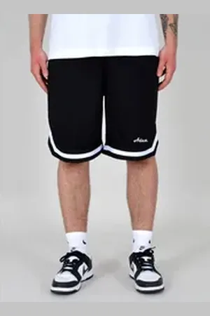 adam Shorts Herren Hose kurz Sweat Shorts Sport Shorts Basketball Shorts Stretch Herren Shorts Fitness Shorts kurze Hose Sommer Shorts Mesh Shorts schwarz S