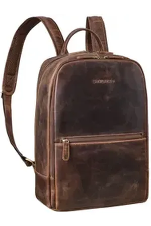 STILORD Notebook-Rucksack "Kellis" Vintage Lederrucksack Groß braun