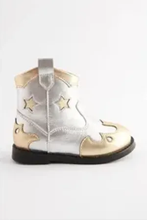 Next Stiefel im Western-Stil Westernstiefelette (1-tlg) goldfarben 19 EU
