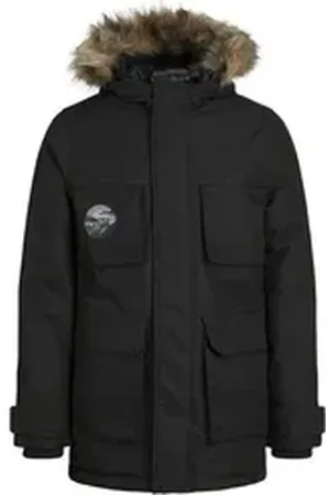 JACK & JONES Parka Parka Star lange Jacke (1-St) schwarz 164