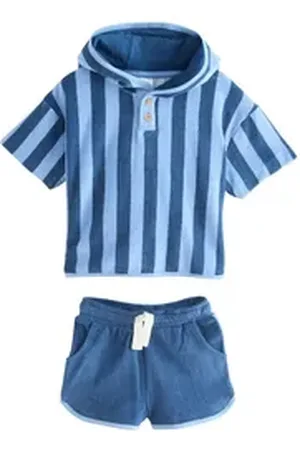Next Strandoverall Frottee-Set aus 100 % Baumwolle (2-tlg) blau 74-80 (9-12 Mon.)