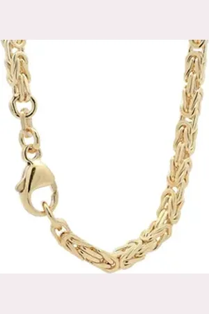 HOPLO Königskette Königskette Armkette Breite 3,0 mm - Länge 21 cm 585 - 14 Karat Gold, Made in Germany goldfarben 21 cm Armkette Herren