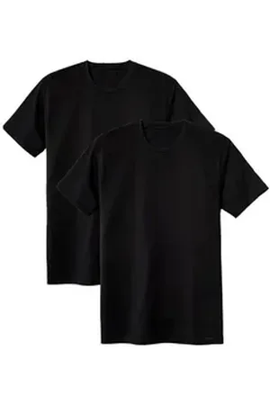 Calida T-Shirt Herren T-Shirt 2er Pack Baumwolle (Packung, 2er Pack) schwarz XL (56)