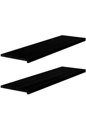 vidaXL Fensterbank, Fensterbänke 2 Stk. Dunkelbraun 140x40x2 cm Massivholz Eiche