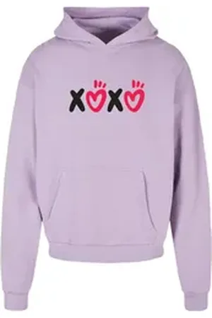 Merchcode Kapuzensweatshirt Herren Valentines Day - XOXO Ultra Heavy Hoody (1-tlg) lila 4XL