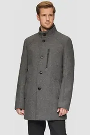 QS by s.Oliver BLACK LABEL Langmantel Wattierter Wollmix-Mantel mit herausnehmbarem Einsatz herausnehmbares Futter grau 94