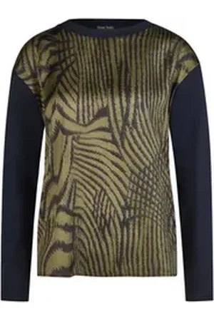Marc Aurel Shirtbluse mit abstraktem Linienprint blau 40