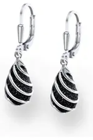 DUR Ohrring-Set Schmuck: Ohrringe, Ohrhänger "Bali" mit Lavasand, rhodiniert, O567