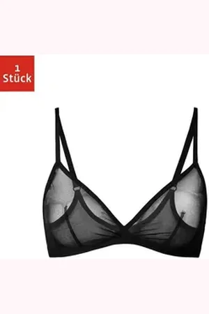 Snocks Bügelloser BH Mesh BH schwarz 85