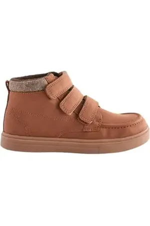 Next Edle Stiefeletten mit 3 Klettverschlussriemen Klettstiefel (1-tlg) braun 29 EU