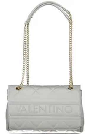 VALENTINO BAGS Umhängetasche, Elegante graue Damentasche mit Kette und Kontrastdetails