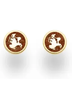 DUR Ohrring-Set Schmuck: Ohrringe, Ohrstecker "Rügen", 9 mm, mit Bernsteinsand, ve