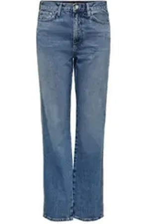 ONLY Regular-fit-Jeans RILEY (1-tlg) Ziersteine blau 28