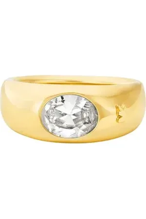 Michael Kors Fingerring Damen-Damenring Metall Zirkonia, Zirkonia weiß 56