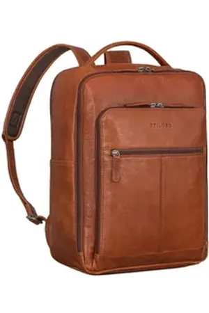 STILORD Notebook-Rucksack "Gordon" Geschmackvoller Rucksack Leder Herren und Damen braun