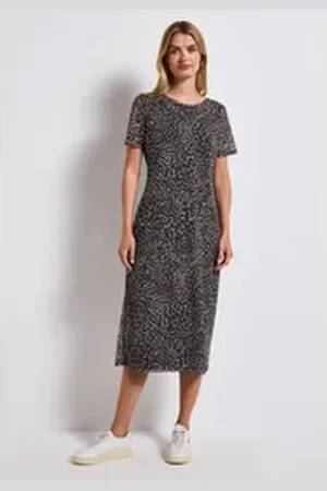 Street one Midikleid mit Rundhalsausschnitt schwarz 38