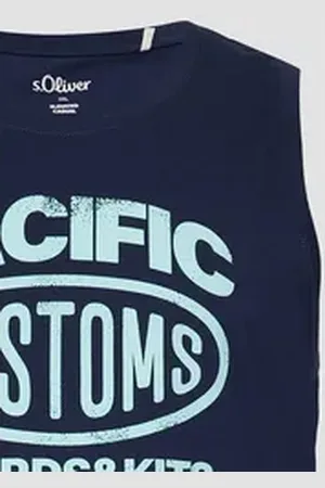 QS by s.Oliver Shirttop T-Shirt blau 5XL