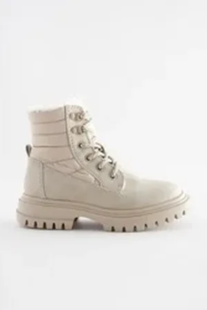 Next Gesteppte Schnürstiefel Schnürstiefelette (1-tlg) beige 35,5 EU