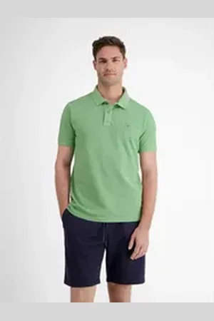 Lerros Poloshirt mit Logo Stickerei grün M