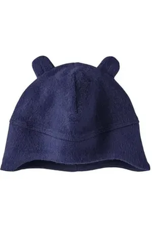 hessnatur Fleecemütze aus reiner Bio-Baumwolle (1-St) blau 41/43