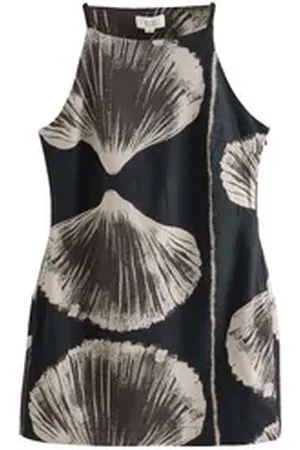 Next Minikleid Ärmelloses Mini-Stretchkleid aus Leinengemisch (1-tlg) schwarz 92 (GB: 18 Tall)