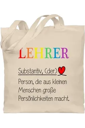 Shirtracer Umhängetasche Lehrer Definition, Abschiedsgeschenk Lehrer, Geschenk für Lehrer zum, Lehrer weiß