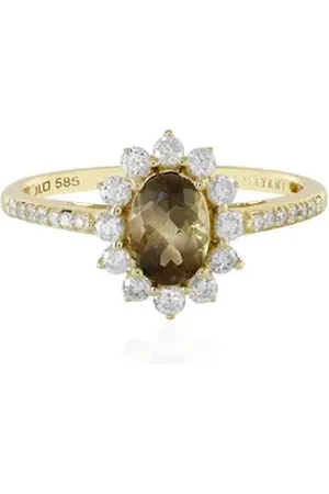 Cavill Diamantring Schicker 0,68ct Oregon-Sonnenstein 14K Gold Ring, USA Herkunft (1-tlg) beige|gelb