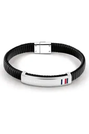 Tommy Hilfiger Armband Schmuck Edelstahl Armschmuck Lederarmband blau|rot|schwarz