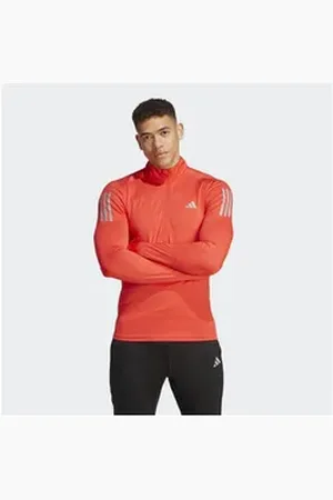 adidas Performance Funktionstop OWN THE RUN 1/4 ZIP SWEATSHIRT rot XL